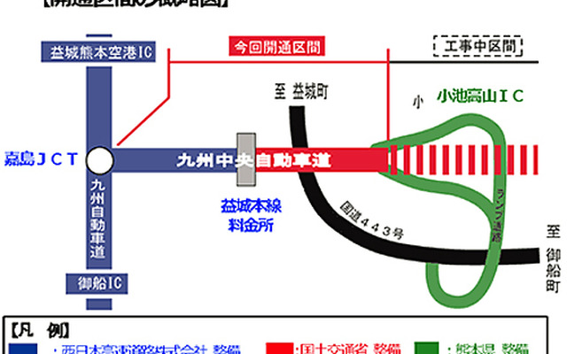 開通区間の概略図