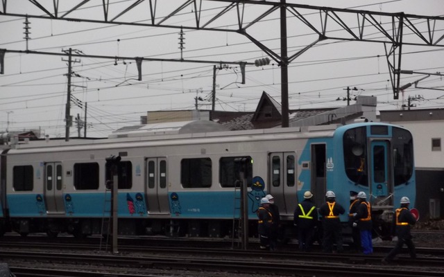 3月15日のダイヤ改正にあわせ運転を開始する青い森703系。これに先立ち3月8日に試乗会を実施する。