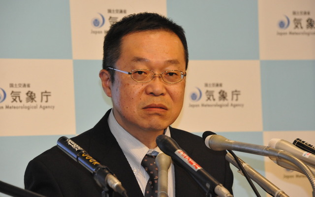 記録的な大雪の可能性に警戒を呼びかける予報部・内田裕之主任予報官（7日・気象庁）