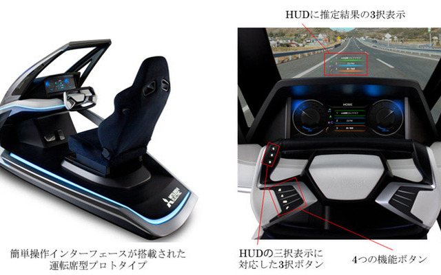 簡単操作インターフェースを搭載した運転席型プロトタイプ