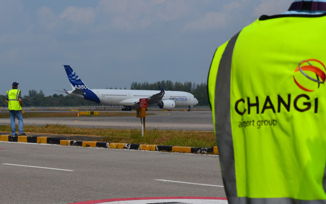 シンガポール航空ショー、ロールスロイスのトレントXWBエンジンを搭載したA350XWB