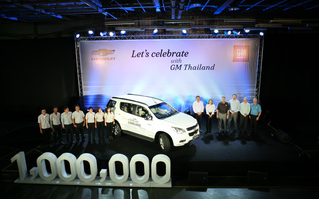 累計生産台数が100万台に到達したGMのタイ・ラヨーン組み立て工場