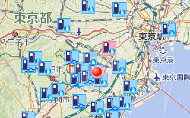 空いている充電ステーションを地図画面で確認できる
