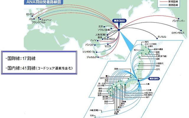 ANA、羽田空港国際線ネットワーク拡充で施設をリニューアル