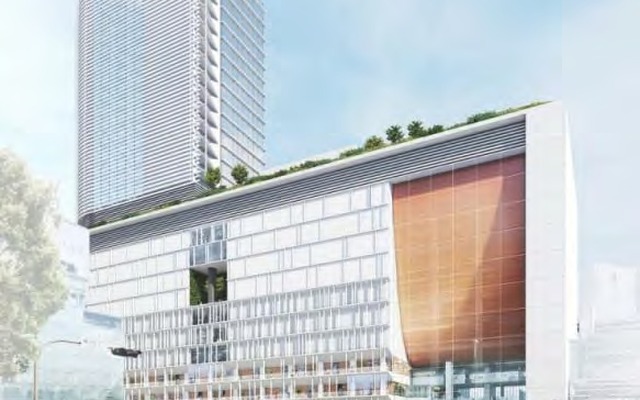 横浜駅西口駅ビル駅前棟のイメージ。2020年のオープンを目指す。