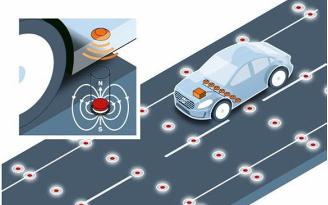道路に埋設したマグネットで自車位置を把握する研究プロジェクト