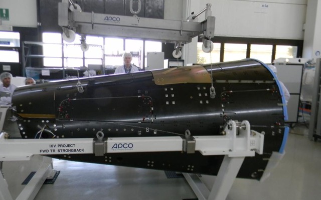 タレス アレニア スペースが公開したIXV試験機。