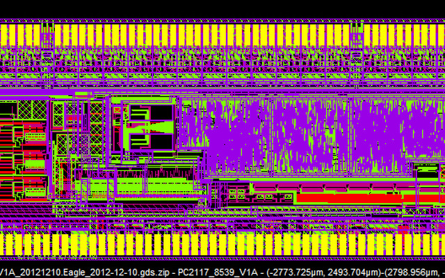 chip-on-glass型のLCDドライバー