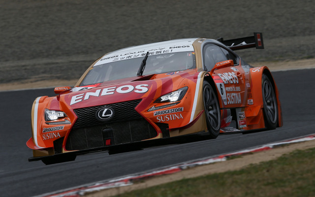 GT500クラスのポールを獲得した#6 レクサスRC F。撮影：益田和久