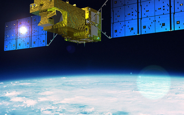 三菱電機が開発するGOSAT-2の軌道上イメージ
