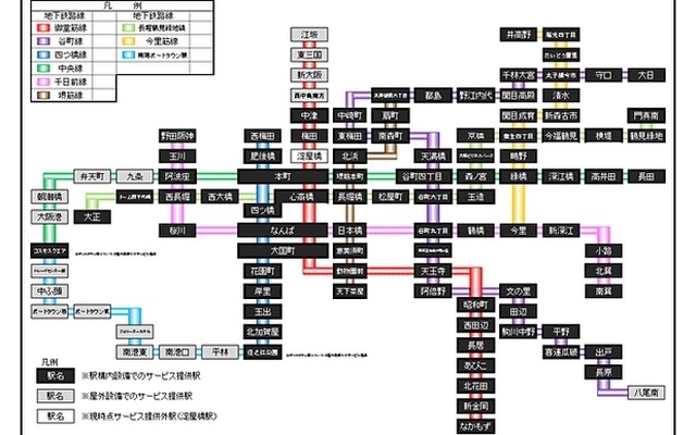 大阪市営地下鉄　路線図
