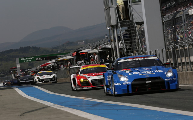安田&オリベイラの#12 GT-RがGT500のポールを獲得。＜撮影：益田和久＞
