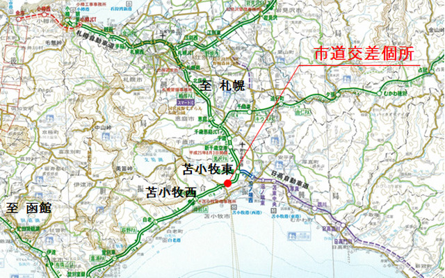 事故現場周辺の地図