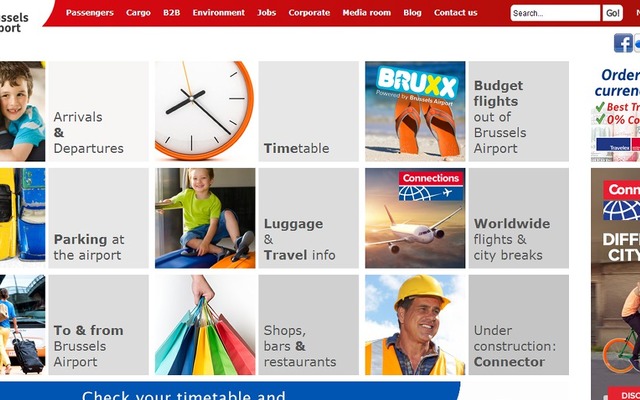 ブリュッセル国際空港公式サイト