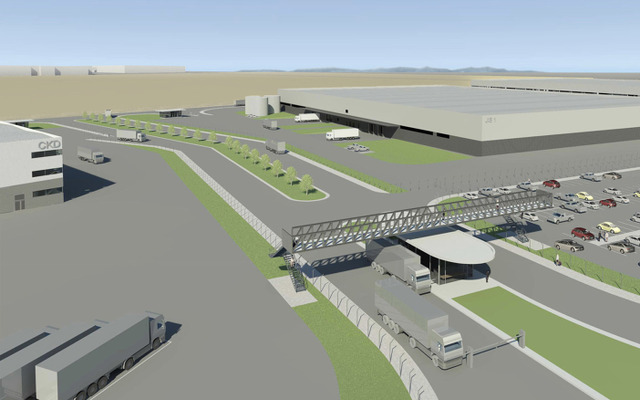 アウディのメキシコ新工場の完成予想図