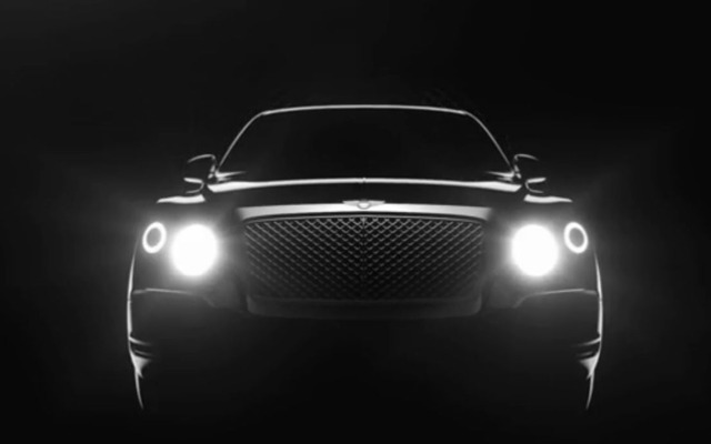 ベントレーが2016年に市販予定の新型SUVの予告イメージ