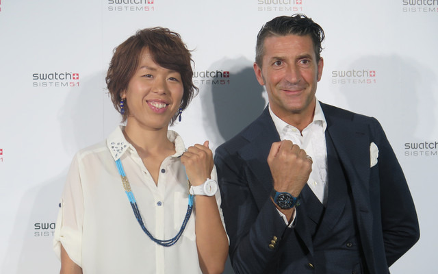 パンツェッタ・ジローラモ氏と女子サッカー日本代表・岩清水梓選手