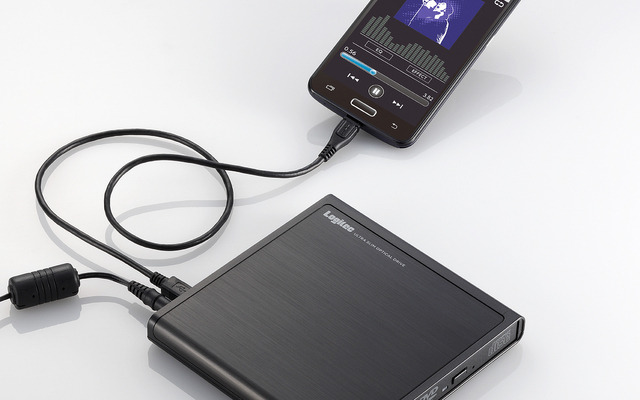 PCレスでAndroidスマホ/タブに音楽CDを取り込めるCDドライブ「LDV-PMH8U2R」シリーズ