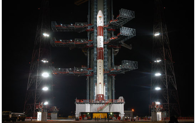PSLV-C12号機の際の打ち上げ準備