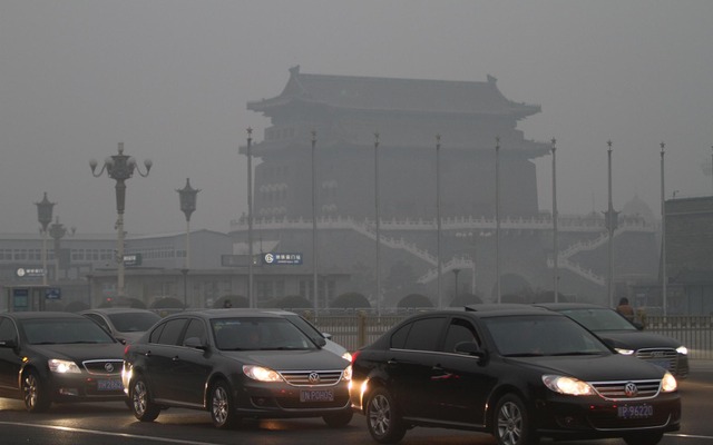 中国の渋滞と大気汚染（資料画像）