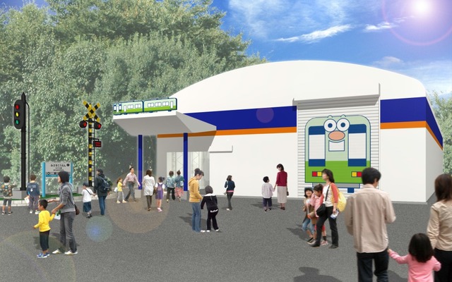 みさき公園に設置される鉄道体験施設のイメージ。今秋の開設を目指す。