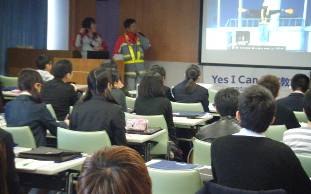 過去に開催された「Yes, I can」航空教室の様子