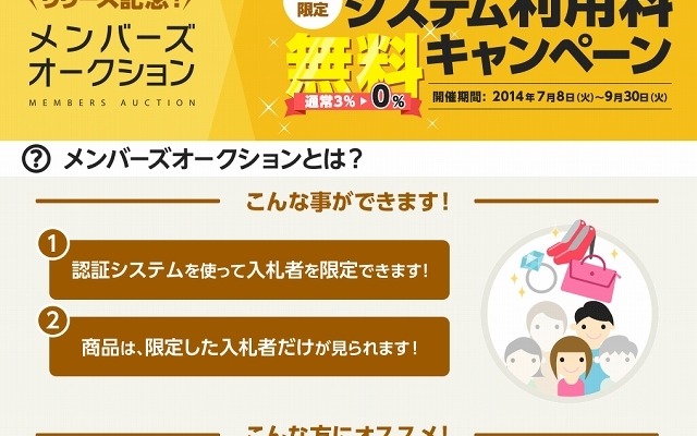 「メンバーズオークション」プロモーションページ