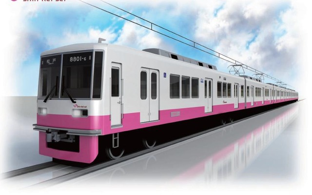 新京成8800形の新デザイン車のイメージ。8月29日から1編成の運用を開始する。