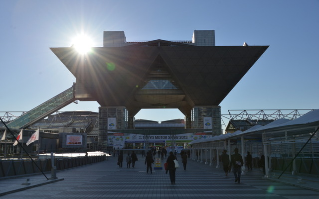 東京モーターショーの会場、東京ビッグサイト（写真は2013年のようす）