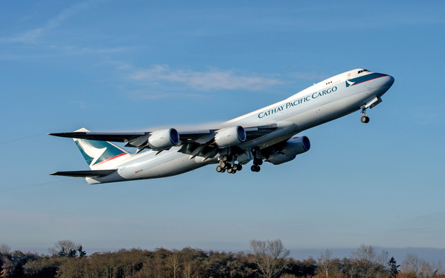キャセイパシフィック航空の747-8貨物輸送機