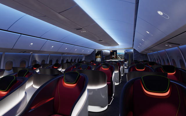 ボーイング、777Xの機内インテリアを公表