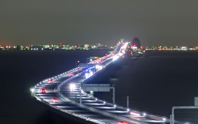 東京湾アクアラインの新たな夜景（イメージ）