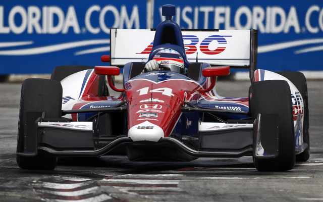 トロントのレース2（第14戦）で5位に入った琢磨のマシン。写真：Honda（前日の走り）