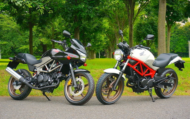 ホンダ VTR-F（左）VTR Type LD（右）