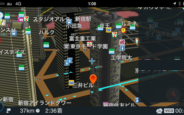 建物の形状もリアルに3Dで再現。