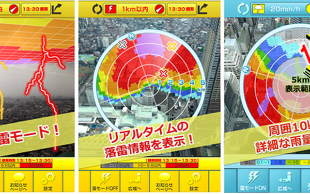 ゲリラ豪雨対策に　リアルタイム雷情報を新搭載「Go雨！探知機 -XバンドMPレーダ-」リニューアル