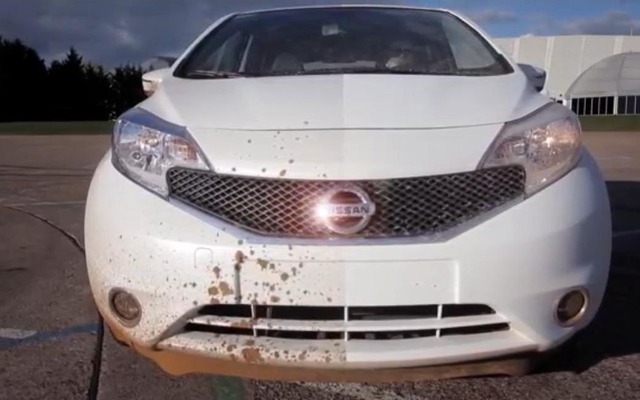 日産ノートのセルフクリーニングカーのプロトタイプ車