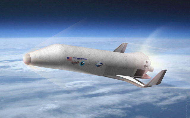 ノースロップ・グラマンとスケールド・コンポジッツ、ヴァージン・ギャラクティックの3社が共同開発するDARPA XS-1再使用型宇宙船のイメージ