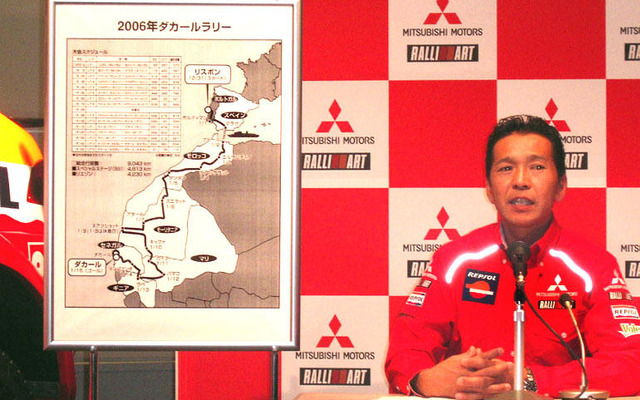 【パリダカ06】三菱記者会見…チームメイトが最強ライバル