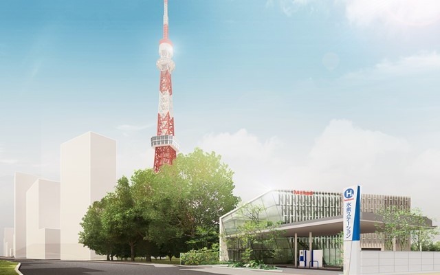 岩谷産業、東京タワー直下に水素ステーションを新設