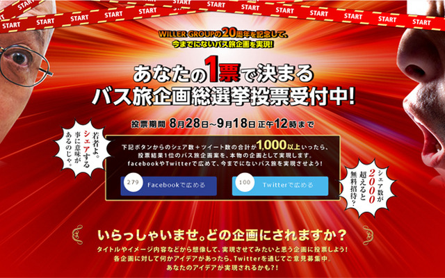 ウィラートラベル・バス旅企画総選挙