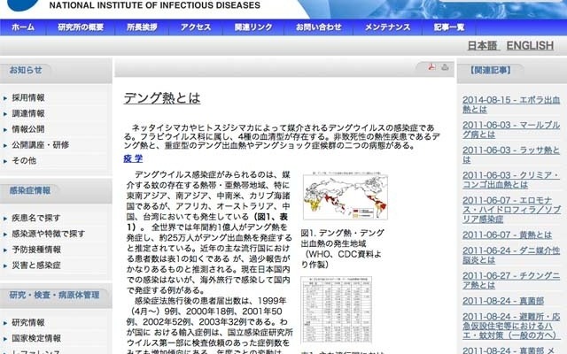 国立感染症研究所「デング熱とは」