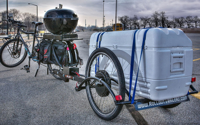 自転車に連結、電動トレーラーで何運ぶ？