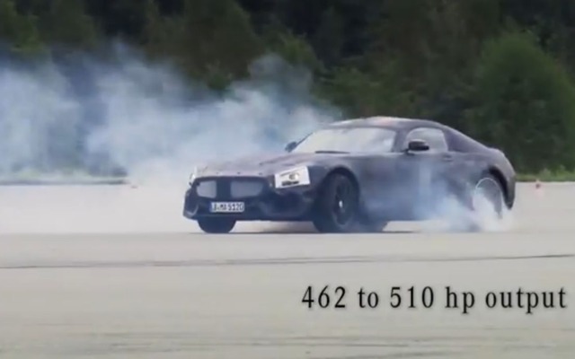 メルセデスAMG GTの開発車両。462hpのベースグレードを予告