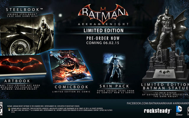『Batman: Arkham Knight』の海外発売日が決定、2つの限定版も