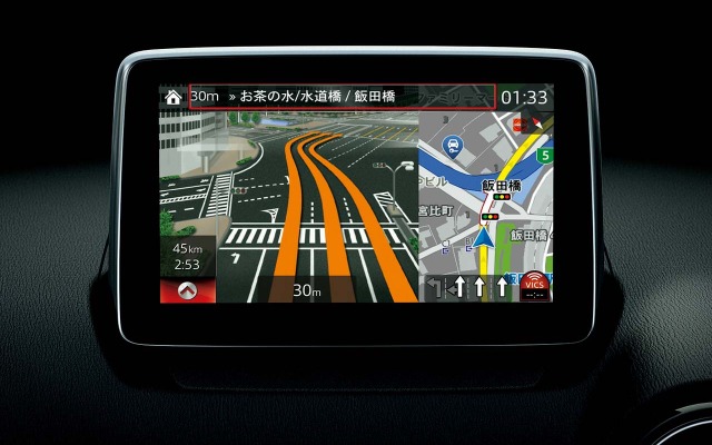 新型デミオにも大半のグレードで標準装着されるマツダコネクト（ナビ用SDカード別売）