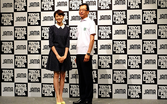 東京・台場で10月11～13日に開催される「Tokyo Motor Fes 2014」（日本自動車工業会主催）の記者発表のようす