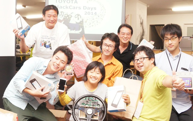 TOYOTA HackCars Days 2014 in Tokyo 最優秀賞「シンクロナイズド・ドライビング」の開発チーム“ニャーニャー”のメンバー