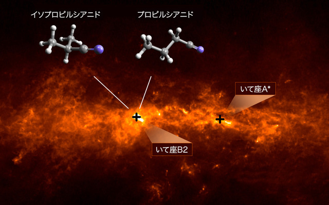 枝分かれした有機分子をアルマ望遠鏡が発見