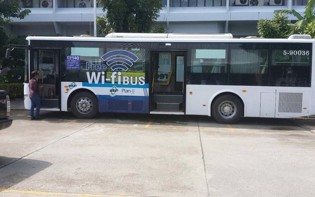 バンコクの路線バスで無料ＷｉＦｉ